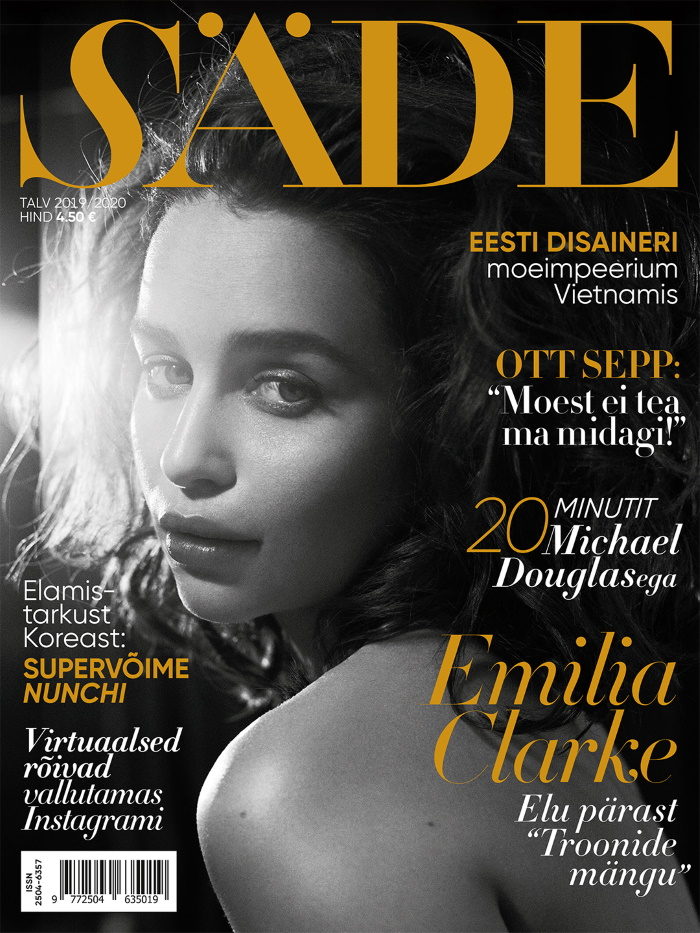 Ajakirja Säde esikaas, Talv 2019-2020, Emilia Clarke